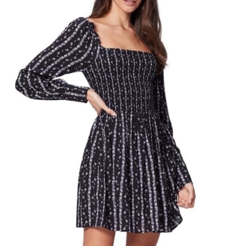 Paige Palmetto Mini Long Sleeve Floral Dress - No Size Tag